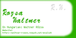 rozsa waltner business card